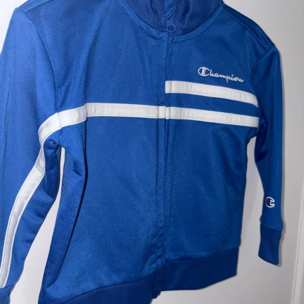 Champion Toddler Two-Piece Blue Track Jacket And Pants Matching Set Boys Size 2T